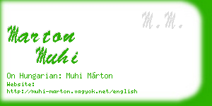 marton muhi business card